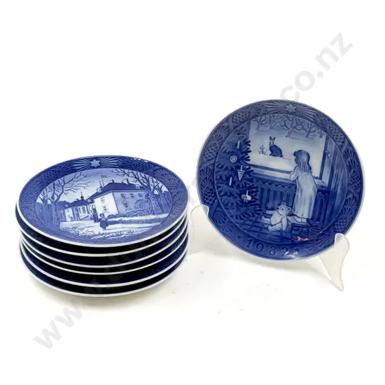 Seven Assorted Royal Copenhagen Christmas Side Plates