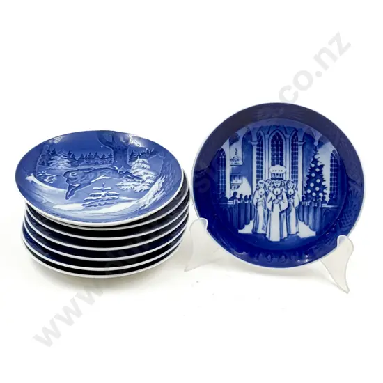Eight Assorted Royal Copenhagen Christmas Side Plates