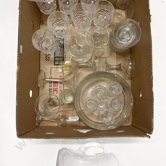 Box of Assorted Glassware