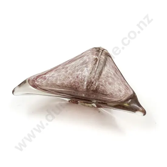 Murano Triangular Art Glass Dish