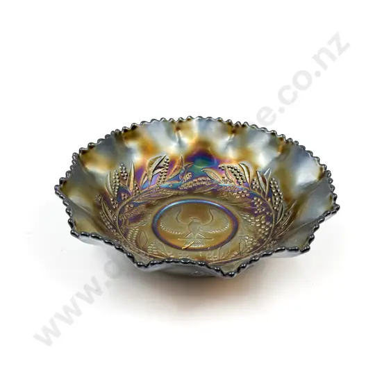 Carnival Glass Pedestal Bowl