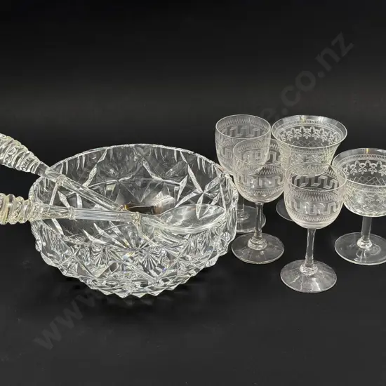 Webb Corbett Crystal Bowl & Assorted