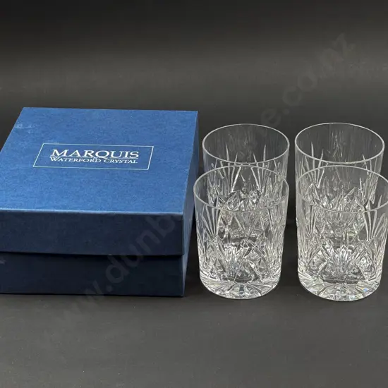 Boxed Marquis by Waterford Crystal x Four Whisky Tumblers