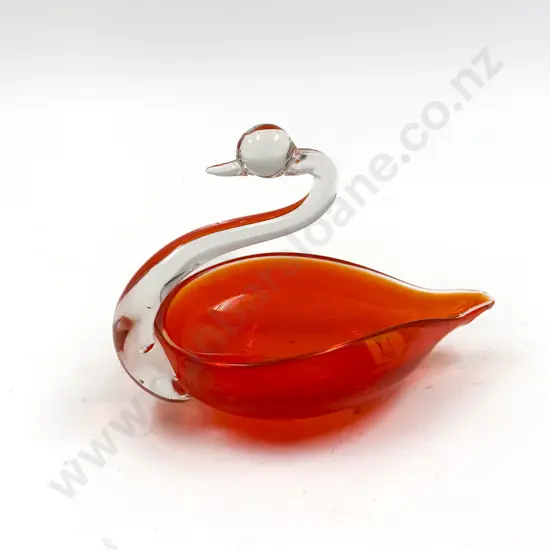 Whitefriars Art Glass Swan Dish