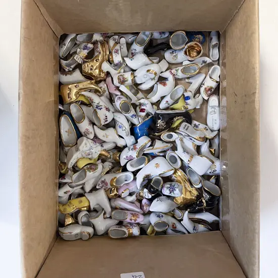 Quantity of Assorted Limoges Shoe Ornaments