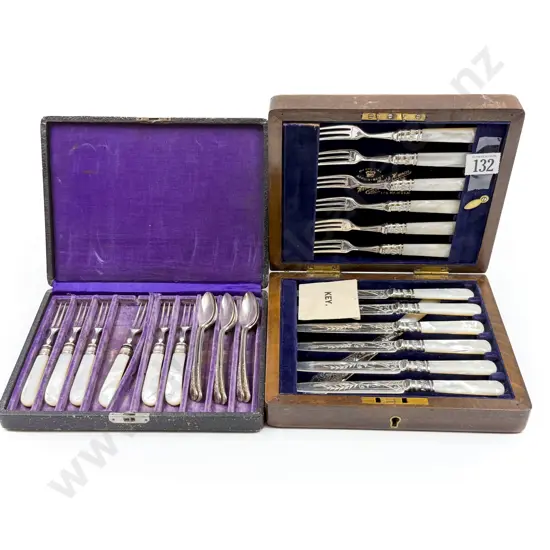 Two Cased Cutlery Sets