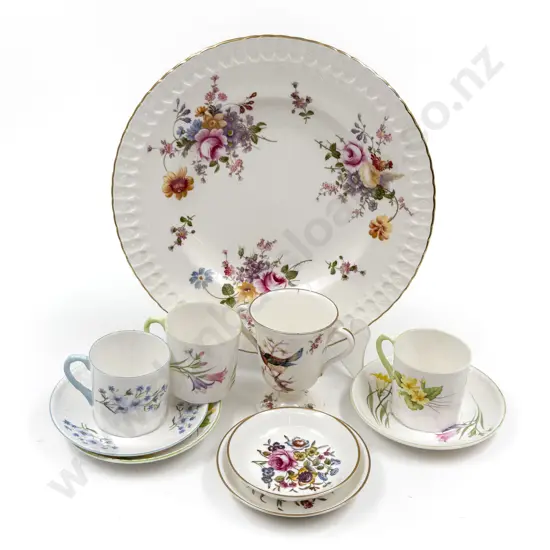 Small Quantity of Assorted Fancy China Coffee Cans & Assorted