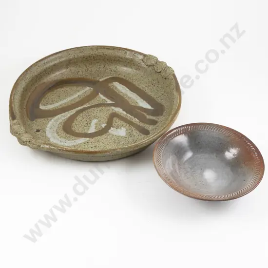 NZ Pottery Serving Dish & Bowl