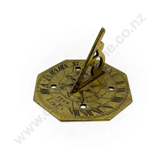 Reproduction Brass "1724" Small Sun Dial