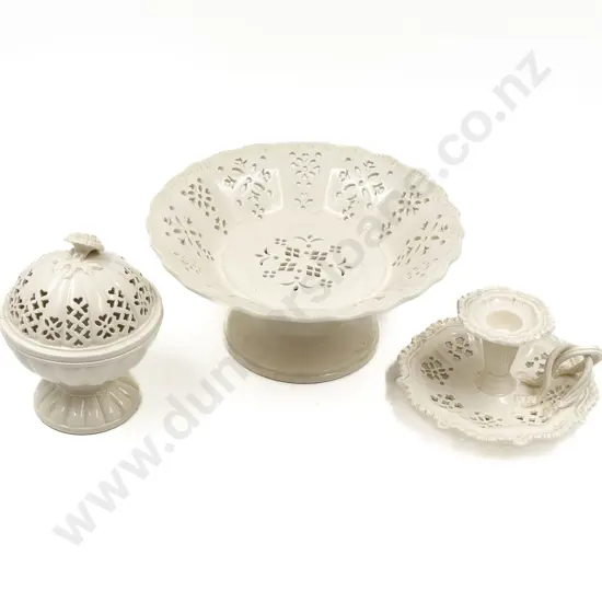 Three Leeds Ware "Classical Cream Ware" China