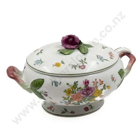 Franklin Mint Floral Decorated Tureen