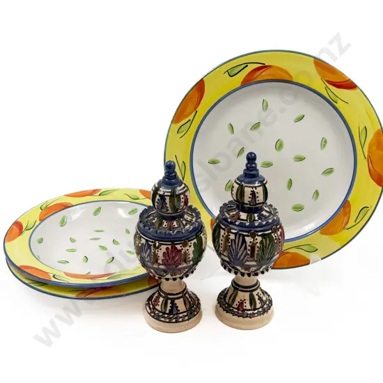 Pair of Candle Holders and Small Qty of Temuka Servingware