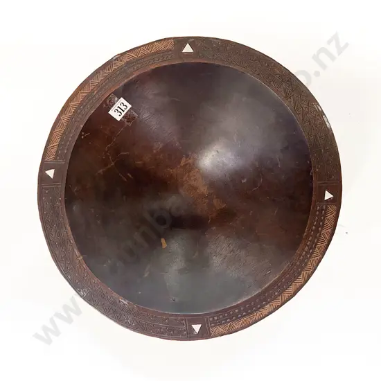 Inlaid Kava Bowl