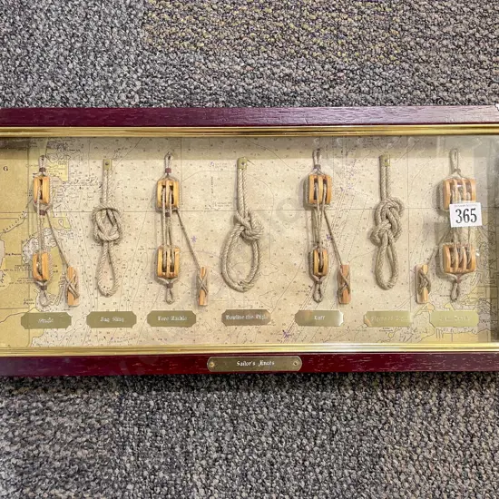 Framed Sailors Knot Display