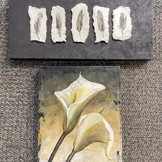 Mixed Media Abstract together with Floral Study