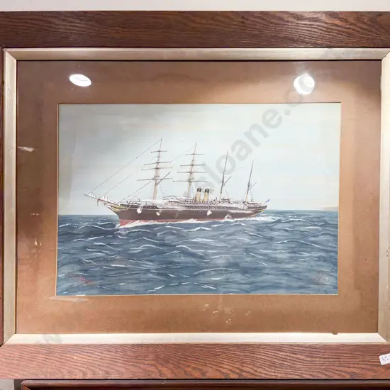 P. E. Seain - S.S. Arawa - Mixed Media on Paper