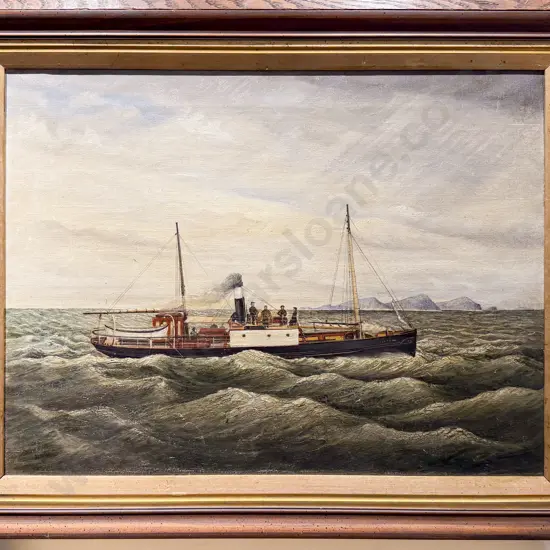 Indistinctly Signed - Maritime Study - Oil on Canvas