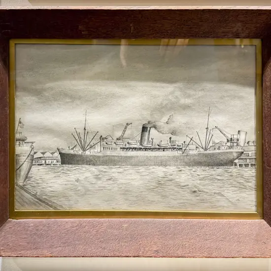 G. G. Thomas - Harbour Scene - Ink & Graphite on Paper