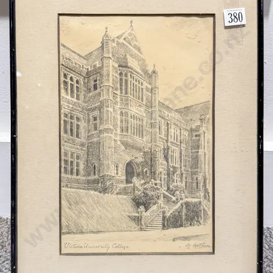 M. Matthews - "Victoria University College" - Graphite on Paper
