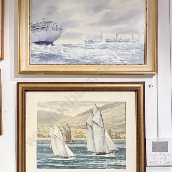 Alan Lee - Yachting Scene together with B. D. Morris Naval Scene