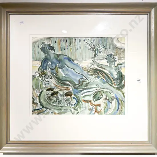 Richard Crisp - Figural Nude Study - Watercolour on Paper