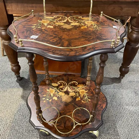 Reproduction Two Tier Italian Style Drinks Trolley