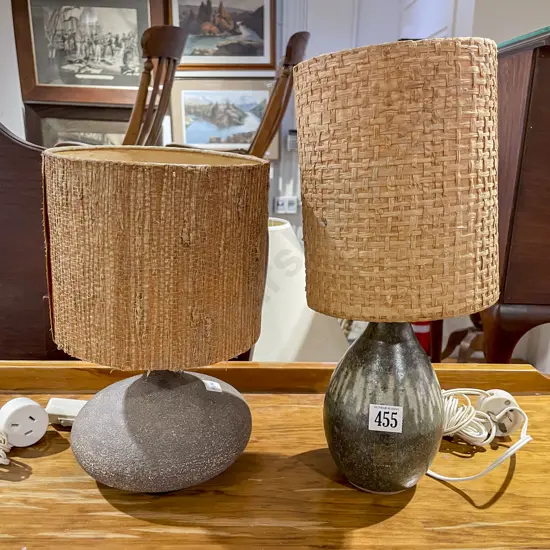 Two Pottery Table Lamps