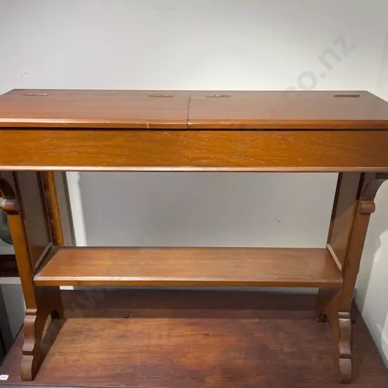 Slender Refectory Based Tilt Top Desk