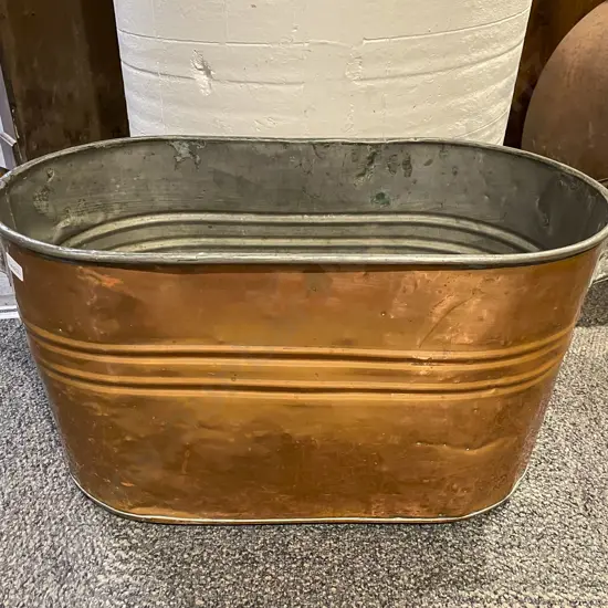 Large Handled Copper Tub