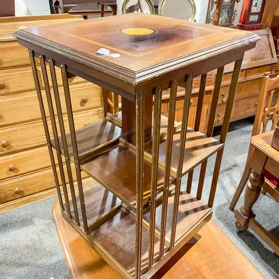 Inlaid Revolving Bookcase (Faults)