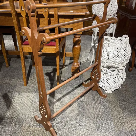 Vintage Wooden Towel Rail