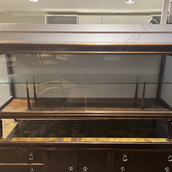 Mahogany Low Glazed China Cabinet