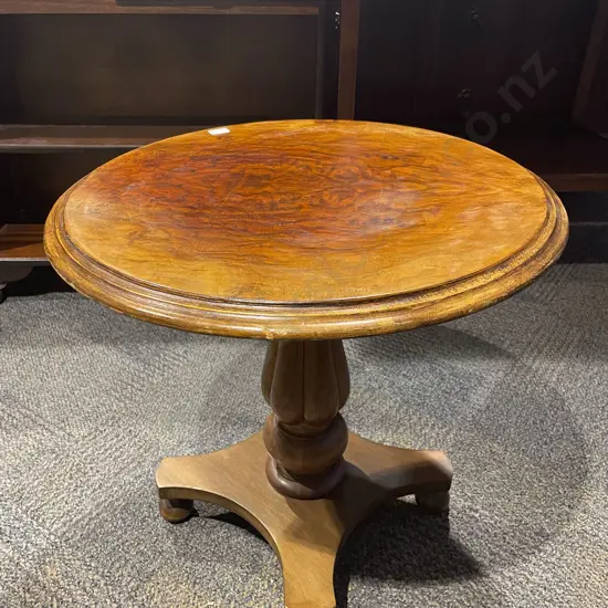 Walnut Circular Side Table