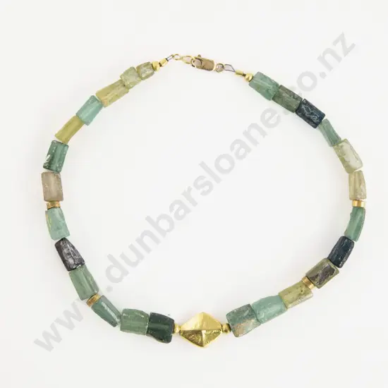 NZ Jeweller Alison Blain Roman Glass Bead Necklace