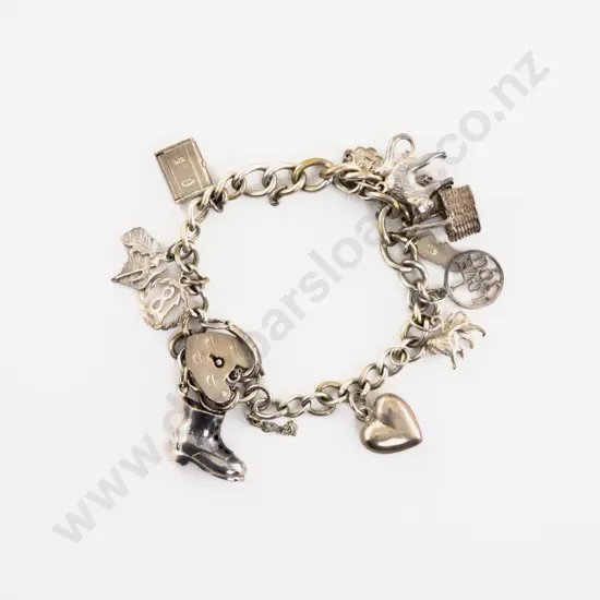 S/S Curb Link Charm Bracelet