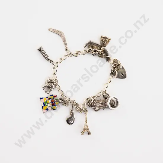 S/S Curb Link Charm Bracelet
