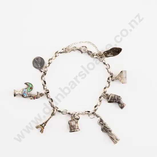 S/S Curb Link Charm Bracelet