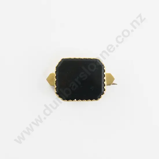 9ct Framed Bloodstone Panel Brooch