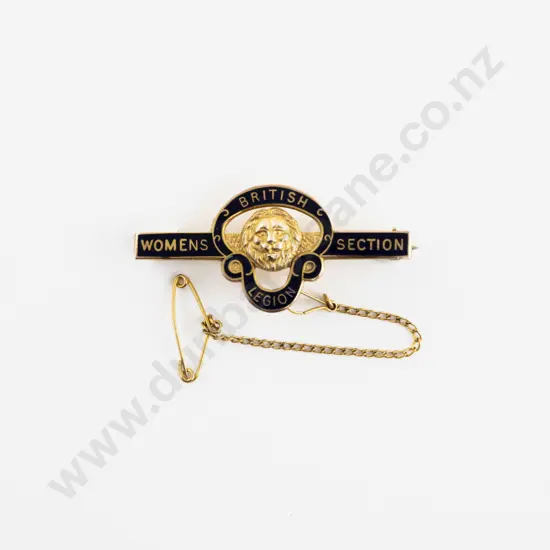 9ct and Enamel British Legion Womens Section Badge