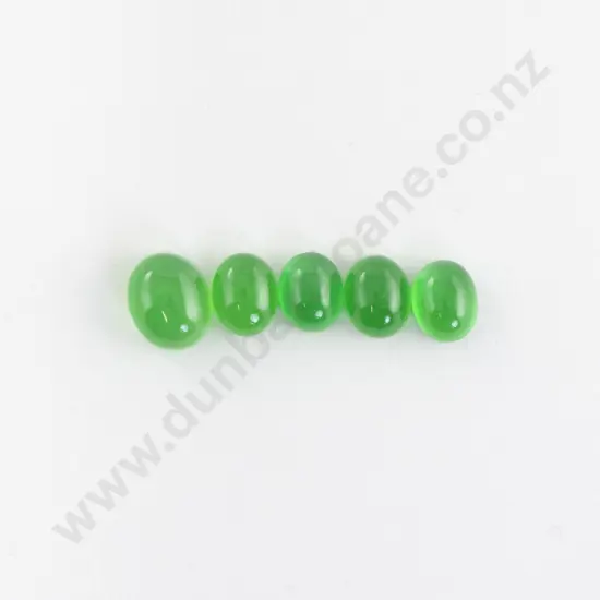 Five Loose Green Jade Stones