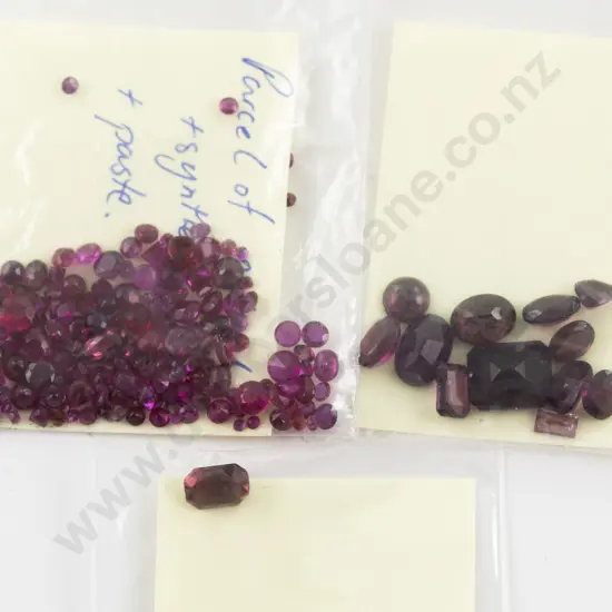 Quantity of Unmounted Garnets and Ruby Gem Stones