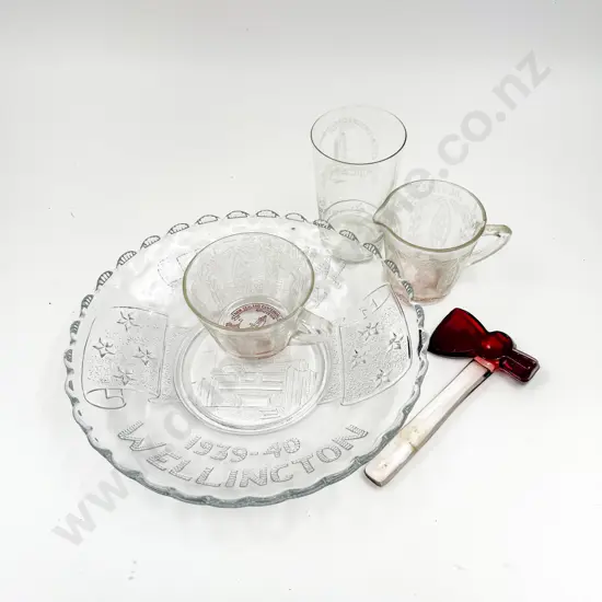 Five Assorted Glass Centennial Exhibition Items