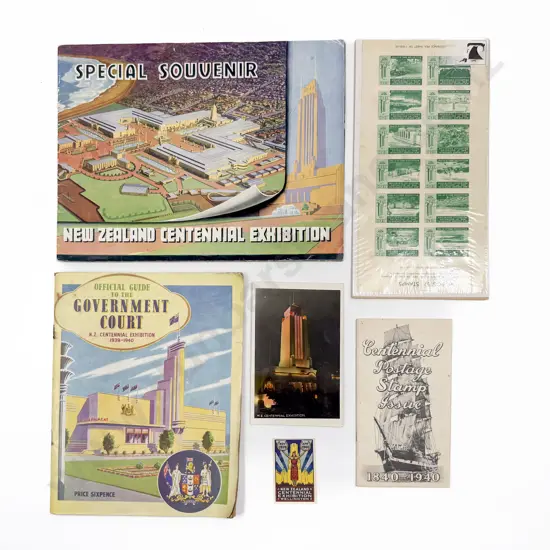 Assorted Centennial Exhibition Souvenir Items incl Stamps Booklets etc