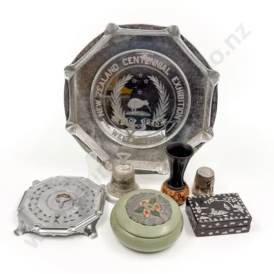 Assorted NZ Centennial & Souvenir Ware on Tray