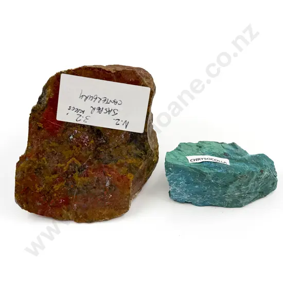 Approx 3.2 Kilo NZ Jasper Piece together with Piece of Chrysocolla