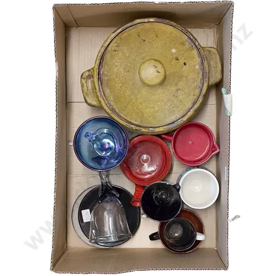 NZ Pottery Lidded Casserole & Assorted