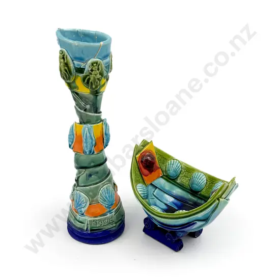 Katie Gold Bowl & Candlestick (A/F)