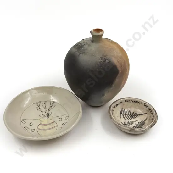McNamara Pottery Bowl together with Ovoid Vase & Smaller Bowl