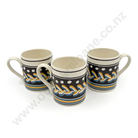 Three Winthrop & Swann Mochaware Reproduction Mugs
