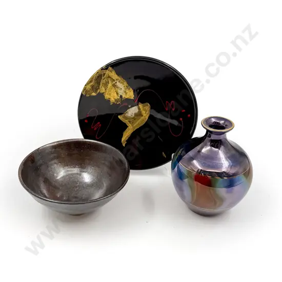 Three Pieces NZ Pottery incl Peter Collis Plate